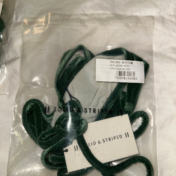 NWT Solid & Striped The Iris Velvet Top AND Bottom - Picture 2 of 3